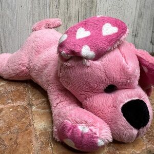 Animal Adventures Hearts Stuffed Animals Plush Pink White 2016